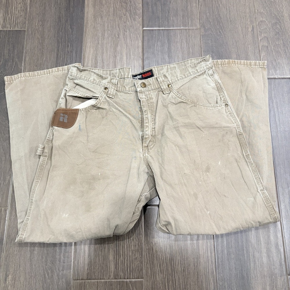 Wrangler Riggs Workwear Cargo Pants Mens 35x30 Double Knee Ripstop 3W020BR
